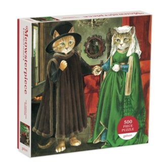 The Arnolfini Marriage Meowsterpiece Of Western Art 500 Piece Puzzle - Susan Herbert