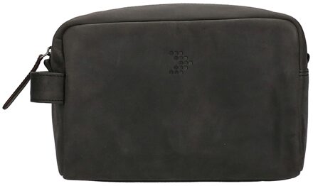 The Base Leather Toiletkit black Zwart - H 16 x B 22 x D 12