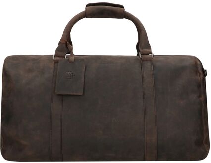 The Base Leather Weekender brown handbagage Bruin - H 26 x B 53 x D 26 cm