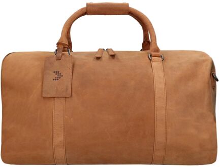 The Base Leather Weekender cognac handbagage - H 26 x B 53 x D 26 cm