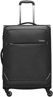 The Base Soft Trolley 68 black zachte koffer lichtgewicht koffer Zwart - H 68 x B 43 x D 28 cm