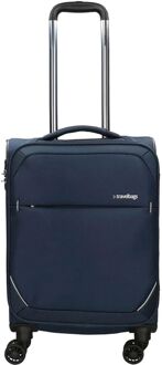 The Base Soft Trolley S dark blue zachte koffer lichtgewicht koffer Blauw - H 55 x B 35 x D 20 cm