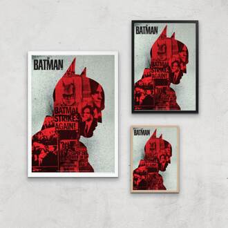 The Batman Silhouette Giclee Art Print - A2 - Wooden Frame