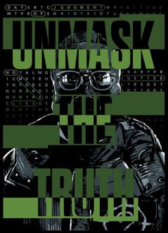 The Batman Unmask The Truth Men's T-Shirt - Black - 4XL Zwart