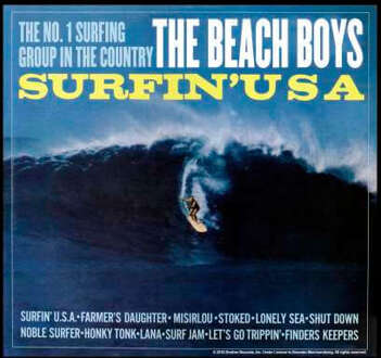 The Beach Boys Surfin USA Men's T-Shirt - Black - 3XL Zwart