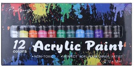 'The Best' 12/24 Kleur Acryl Verf Set Voor Canvas Hout Klei Stof Nail Art Keramische Craft 12Ml 889 bronzen