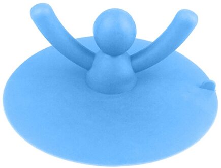 'The Best' Douche Drain Stopper Plug Cartoon Mensen Siliconen Bad Cover Haar Catchers Voor Floor Wasserij Keuken Badkamer 889 Blauw