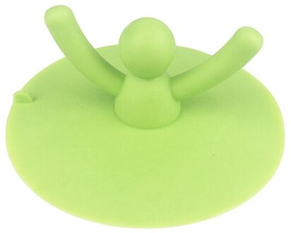 'The Best' Douche Drain Stopper Plug Cartoon Mensen Siliconen Bad Cover Haar Catchers Voor Floor Wasserij Keuken Badkamer 889 groen