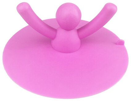 'The Best' Douche Drain Stopper Plug Cartoon Mensen Siliconen Bad Cover Haar Catchers Voor Floor Wasserij Keuken Badkamer 889 Roze