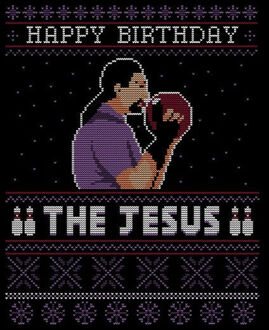 The Big Lebowski Happy Birthday The Jesus Dames Kerst T-Shirt - Zwart - 3XL