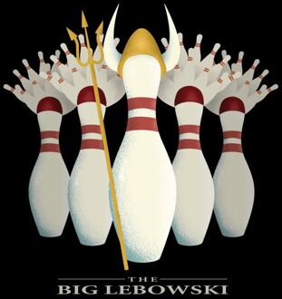 The Big Lebowski Pin Girls T-shirt - Zwart - XXL