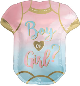 The Big Reveal Folieballon (55x60cm) Multikleur - Print