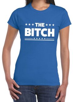 The Bitch fun tekst t-shirt blauw dames 2XL