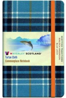 The Blue Loch Tartan: Pocket: 14 X 9cm - Waverley Scotland Tartan Cloth Commonplace Notebook/Journal