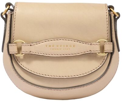 The Bridge Bettina Crossbody butter damestas Beige - H 14 x B 16 x D 7 cm