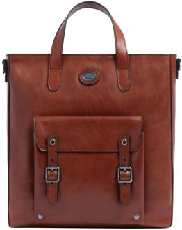 The Bridge Galileo tote bag marrone damestas Bruin - H 37 x B 34 x D 4 cm