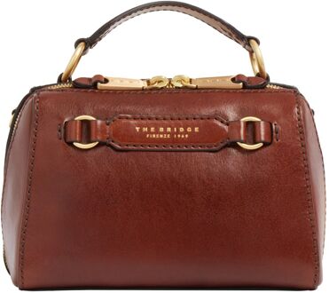 The Bridge Laura Top Handle marrone handtas dames Bruin - H 14 x B 20 x D 10 cm
