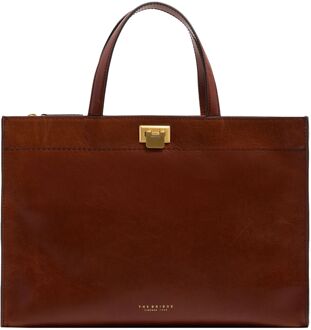 The Bridge Leila Tote Bag marrone handtas dames Bruin - H 28 x B 39 x D 8 cm