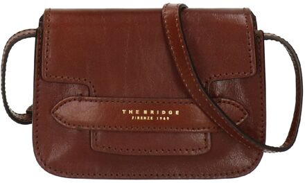 The Bridge Lucrezia Crossbody brown damestas Bruin - H 14 x B 19 x D 6.5 cm