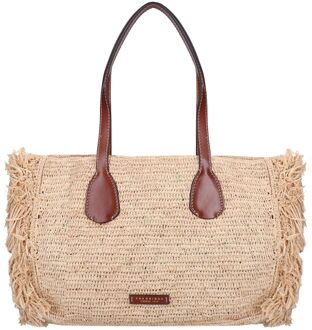 The Bridge Luna Shopping marrone schoudertas dames Bruin - H 30 x B 40 x D 12 cm