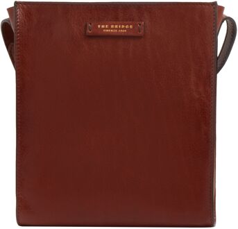 The Bridge Mirra Crossbody marrone damestas Bruin - H 21.5 x B 19 x D 5.5 cm