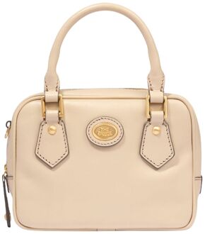 The Bridge Story Donna Boston Bag butter handtas dames Beige - H 15 x B 20 x D 8 cm