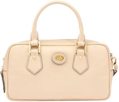 The Bridge Story Donna Boston Bag butter handtas dames Beige - H 16 x B 27 x D 9 cm