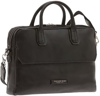 The Bridge Williamsburg Briefcase black schoudertas heren Zwart - H 28 x B 38 x D 9 cm