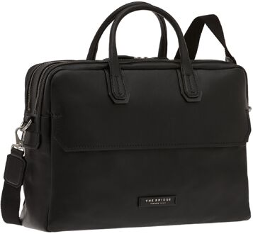 The Bridge Williamsburg Briefcase L black schoudertas heren Zwart - H 30 x B 43 x D 13 cm