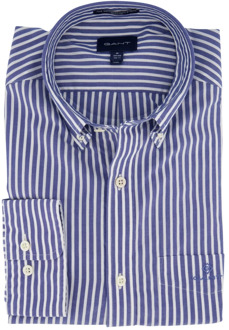 The Broadcloth regular fit overhemd met borstzak Blauw