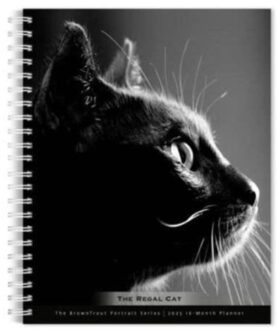 The Browntrout Portrait Series: The Regal Cat 2025 6 X 7.75 Inch Spiral-Bound Wire-O Weekly - Browntrout
