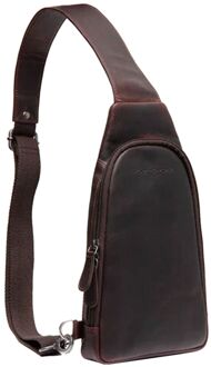 The Chesterfield Brand Bowey Crossbodybag brown damestas Bruin - H 30 x B 17 x D 4 cm