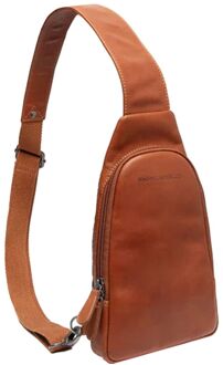 The Chesterfield Brand Bowey Crossbodybag cognac damestas - H 30 x B 17 x D 4 cm