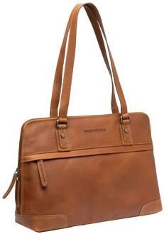 The Chesterfield Brand Branson Shoulderbag cognac schoudertas heren - H 27 x B 37 x D 11 cm