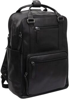 The Chesterfield Brand Calden laptop laptop rugzak black Zwart - H 40 x B 28 x D 16 cm