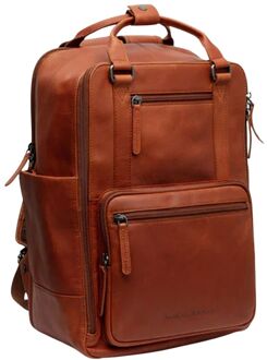 The Chesterfield Brand Calden laptop laptop rugzak cognac - H 40 x B 28 x D 16 cm