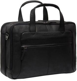 The Chesterfield Brand "Chesterfield Ryan Laptop Schoudertas Large 17"" Black" Zwart