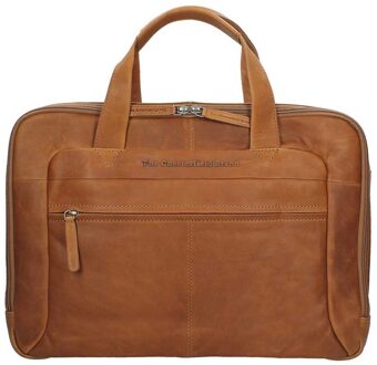 The Chesterfield Brand "Chesterfield Ryan Laptop Schoudertas Large 17"" Cognac" Bruin