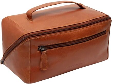 The Chesterfield Brand Elmia Toiletbag cognac toilettas - H 13 x B 24 x D 13 cm