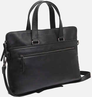 The Chesterfield Brand Elvas Laptopbag black Zwart - H 31 x B 40 x D 8 cm