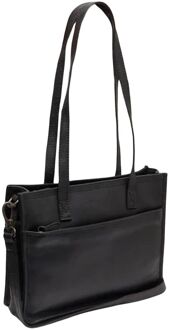 The Chesterfield Brand Estella Shopper black schoudertas dames Zwart - H 24 x B 30 x D 9 cm