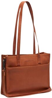 The Chesterfield Brand Estella Shopper cognac schoudertas dames - H 24 x B 30 x D 9 cm