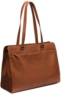 The Chesterfield Brand Fidenza Shopper cognac damestas - H 30 x B 40 x D 17 cm