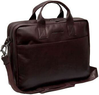 The Chesterfield Brand Frazer Laptopbag brown schoudertas heren Bruin - H 29 x B 38 x D 10 cm