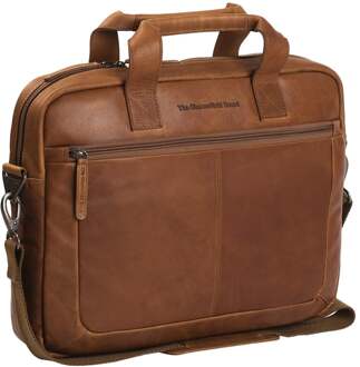 The Chesterfield Brand Laptoptas Waxed Pull Up Leer - cognac