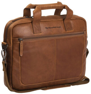 The Chesterfield Brand Laptoptas Waxed Pull Up Leer - cognac