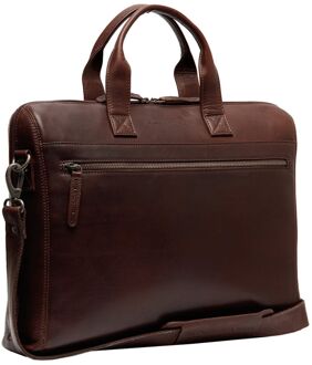 The Chesterfield Brand Levanto Laptopbag brown schoudertas heren Bruin - H 31 x B 40 x D 9 cm