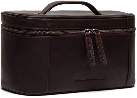 The Chesterfield Brand Limone Toilettas Waxed Pull Up brown Bruin - H 13 x B 29 x D 16 cm