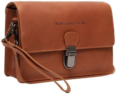 The Chesterfield Brand Lucca Shoulderbag cognac damestas - H 16 x B 22.5 x D 7 cm