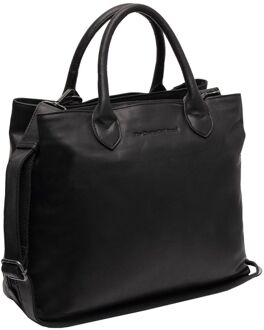 The Chesterfield Brand Passau Schoudertas zwart damestas - H 30 x B 37 x D 13 cm